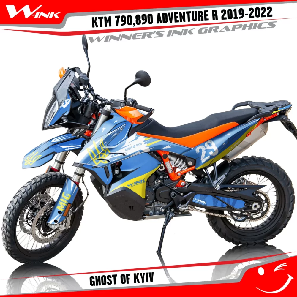 Adventure-R-790-890-2019-2020-2021-2022-graphics-kit-and-decals-with-designs-Ghost-of-Kyiv