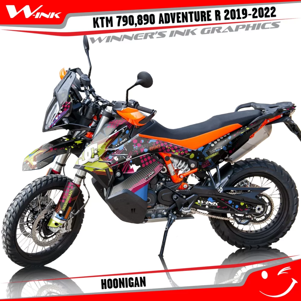 Adventure-R-790-890-2019-2020-2021-2022-graphics-kit-and-decals-with-designs-Hoonigan