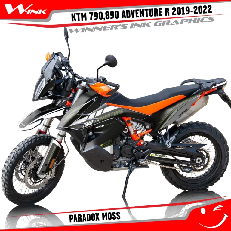 Adventure-R-790-890-2019-2020-2021-2022-graphics-kit-and-decals-with-designs-Paradox-Black-Moss
