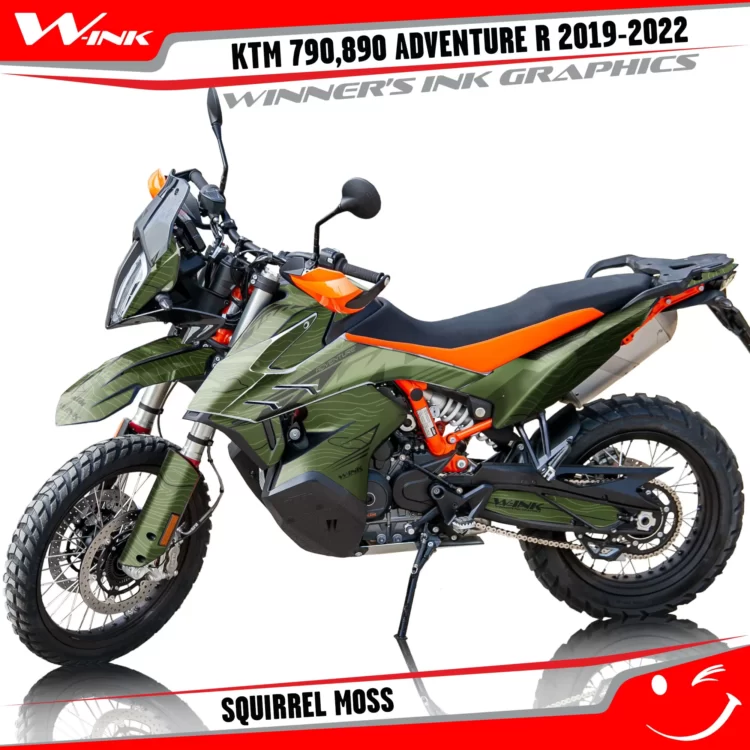 Adventure-R-790-890-2019-2020-2021-2022-graphics-kit-and-decals-with-designs-Squirrel-Full-Moss