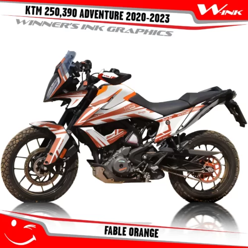 For-KTM-Adventure-250-390-2020-2021-2022-2023-graphics-kit-and-decals-with-designs-Fable-White-Orange