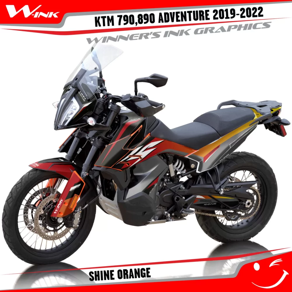 For-KTM-Adventure-790-890-2019-2020-2021-2022-graphics-kit-and-decals-with-designs-Shine-Colourful-Orange