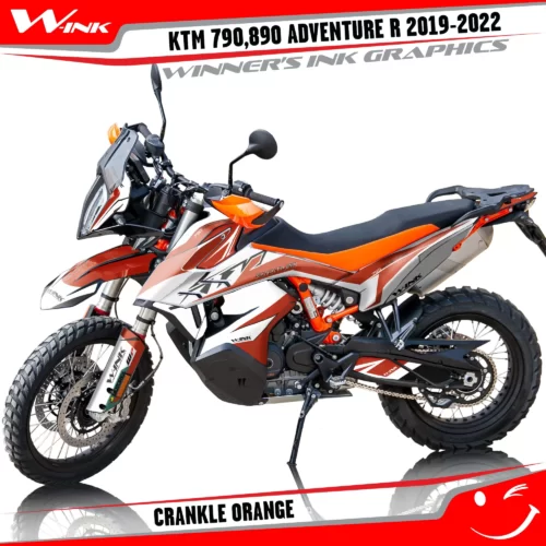 For-KTM-Adventure-R-790-890-2019-2020-2021-2022-graphics-kit-and-decals-with-designs-Crankle-White-Orange