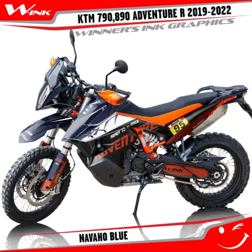 For-KTM-Adventure-R-790-890-2019-2020-2021-2022-graphics-kit-and-decals-with-designs-Navaho-Black-Blue