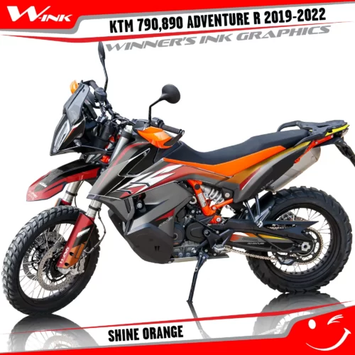 For-KTM-Adventure-R-790-890-2019-2020-2021-2022-graphics-kit-and-decals-with-designs-Shine-Colourful-Orange