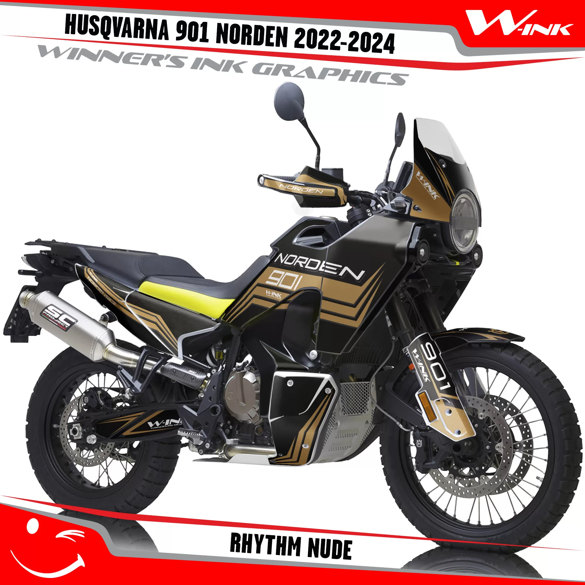 Graphics for Husqvarna Norden 901 2022-2024 Rhythm Black