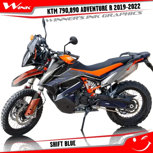Adventure-R-790-890-2019-2020-2021-2022-graphics-kit-and-decals-with-designs-Shift-Colourful-Orange-Blue