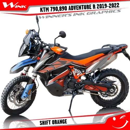Adventure-R-790-890-2019-2020-2021-2022-graphics-kit-and-decals-with-designs-Shift-Colourful-Sky-Orange