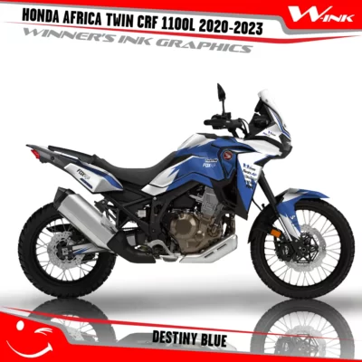 HONDA-AFRICA-TWIN-CRF-1100L-2020-2021-2022-2023-graphics-kit-and-decals-with-desing-Destiny-White-Blue