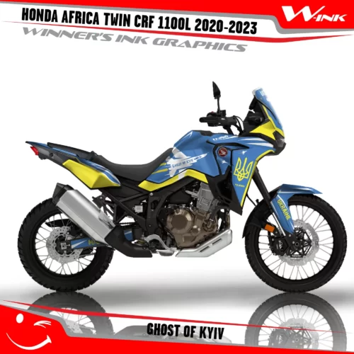 HONDA-AFRICA-TWIN-CRF-1100L-2020-2021-2022-2023-graphics-kit-and-decals-with-desing-Ghost-of-Kyiv