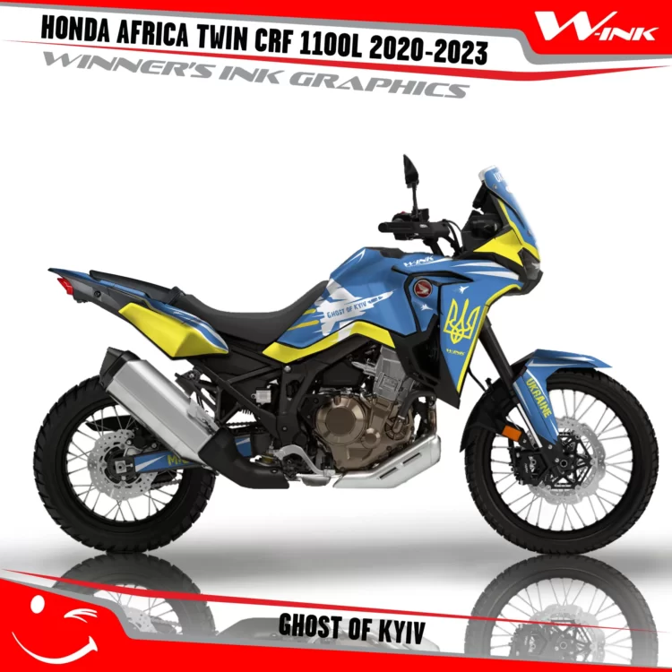HONDA-AFRICA-TWIN-CRF-1100L-2020-2021-2022-2023-graphics-kit-and-decals-with-desing-Ghost-of-Kyiv