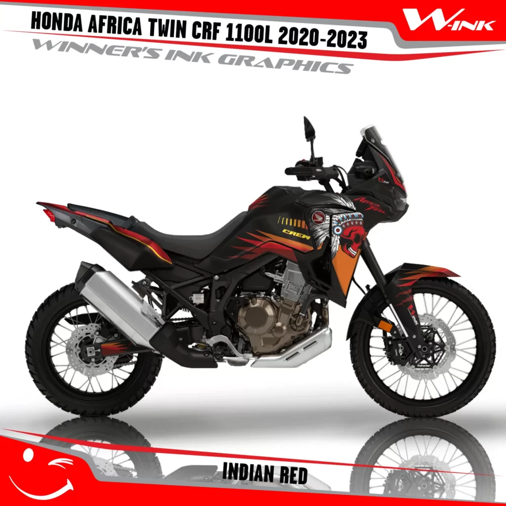 HONDA-AFRICA-TWIN-CRF-1100L-2020-2021-2022-2023-graphics-kit-and-decals-with-desing-Indian-Black-Red