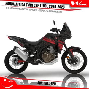HONDA-AFRICA-TWIN-CRF-1100L-2020-2021-2022-2023-graphics-kit-and-decals-with-desing-Squirrel-Black-Red