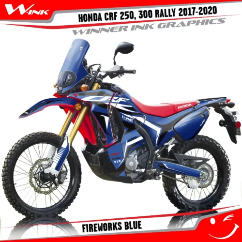 Honda-CRF-250-300-RALLY-2017-2018-2019-2020-graphics-kit-and-decals-Fireworks-Standart-Blue