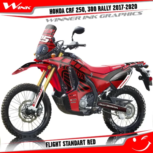 Honda-CRF-250-300-RALLY-2017-2018-2019-2020-graphics-kit-and-decals-Flight-Standart-Red