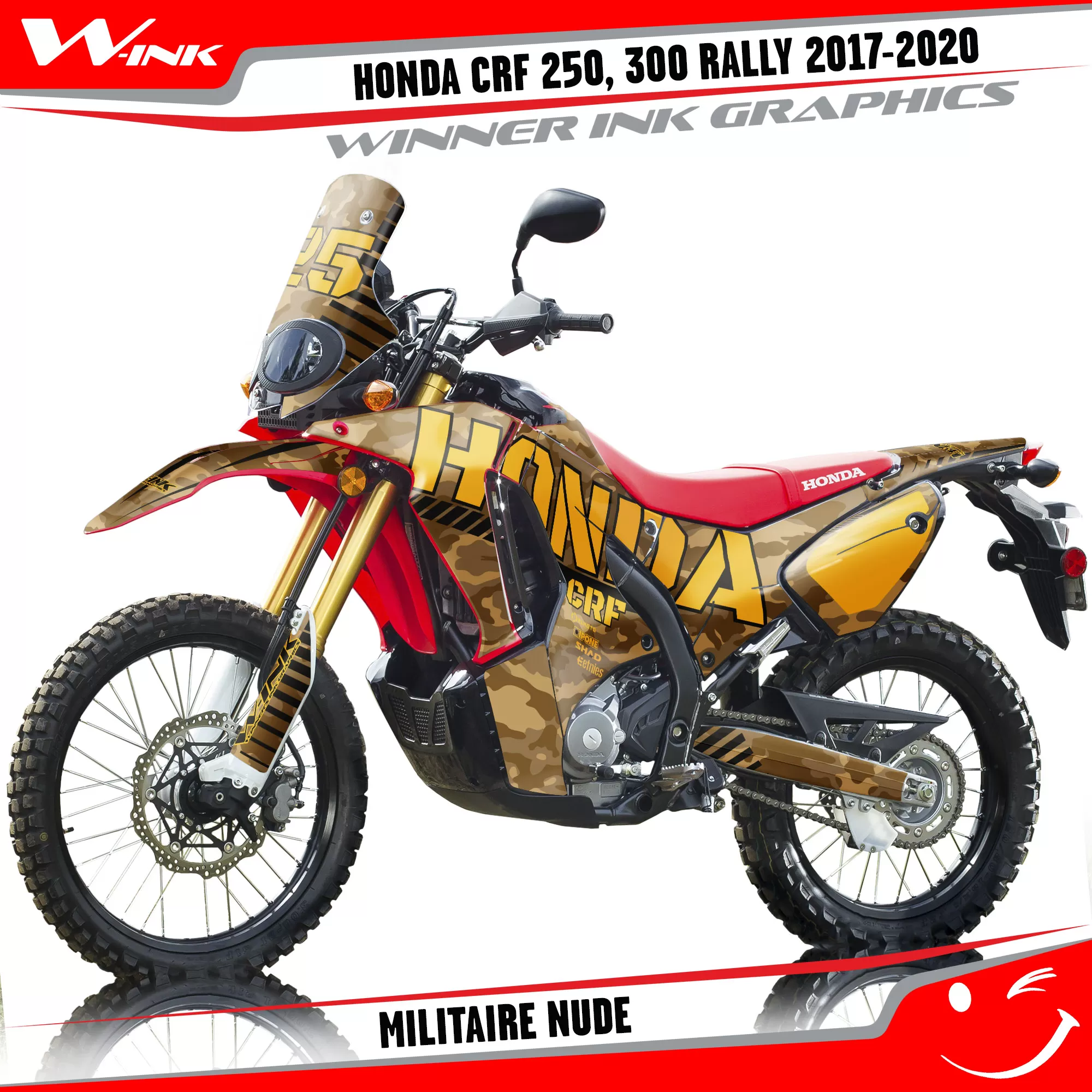 Decals Honda CRF 250 300 Rally 2017-2020 Militaire Colourful