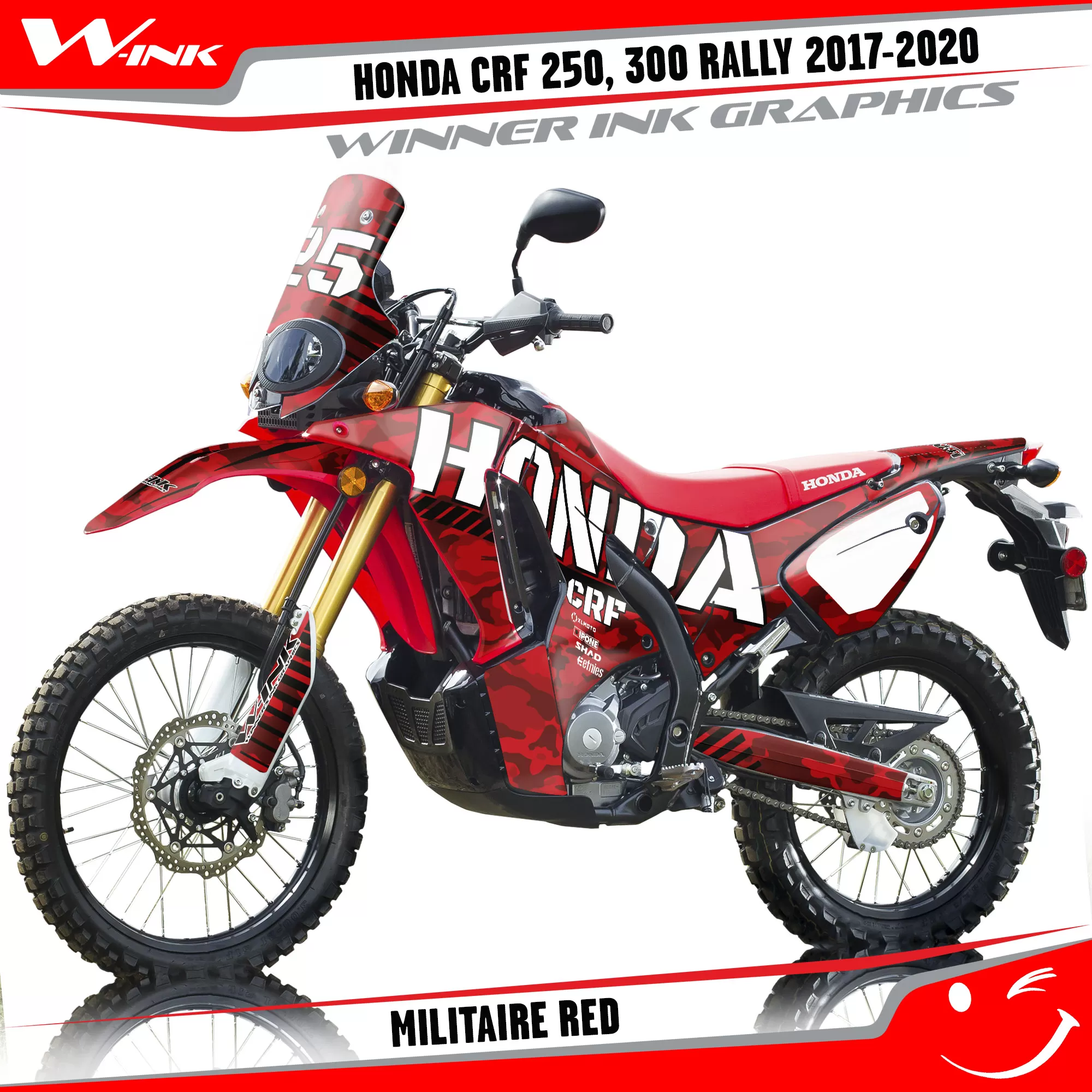 Decals Honda CRF 250 300 Rally 2017-2020 Militaire Colourful
