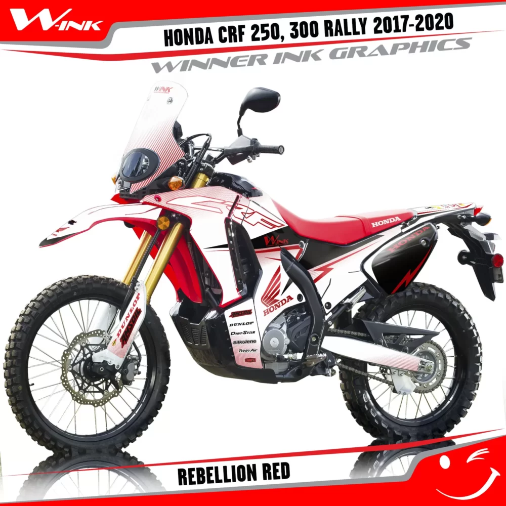 Honda-CRF-250-300-RALLY-2017-2018-2019-2020-graphics-kit-and-decals-Rebellion-White-Red