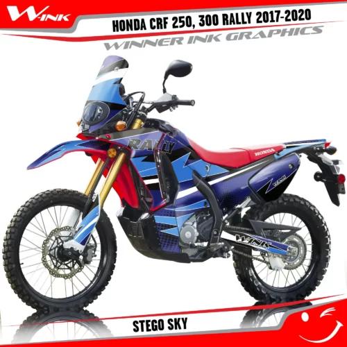 Honda-CRF-250-300-RALLY-2017-2018-2019-2020-graphics-kit-and-decals-Stego-Blue-Sky