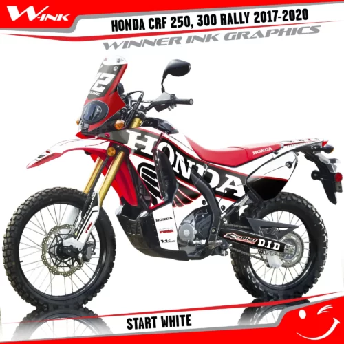Honda-CRF-250-300-RALLY-2017-2018-2019-2020-graphics-kit-and-decals-Stаrt-White