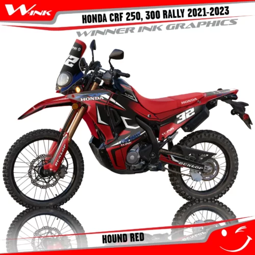 Honda-CRF-250-300-RALLY-2021-2022-2023-graphics-kit-and-decals-Hound-Black-Red