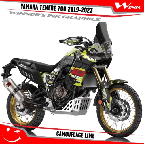 Yamaha-Tenere-700-2019-2020-2021-2022-2023-graphics-kit-and-decals-with-desing-Camouflage-Lime