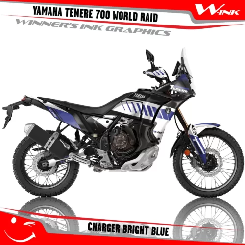 Yamaha-Tenere-700-2022-2023-2024-2025-World-Raid-graphics-kit-and-decals-with-desing-Charger-Black-Bright-Blue