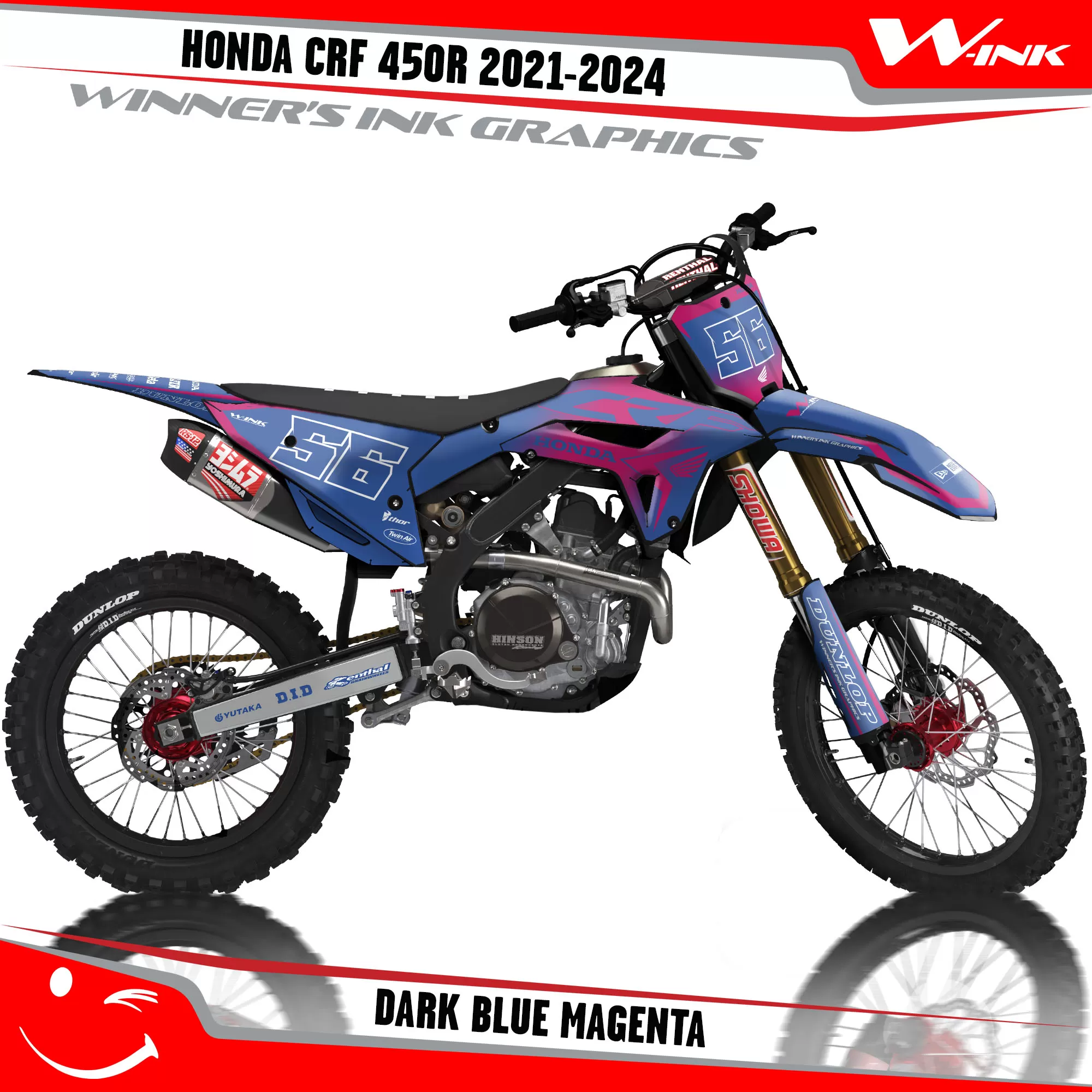 Decals Honda CRF 450R 2021-2024 Dark Colourful