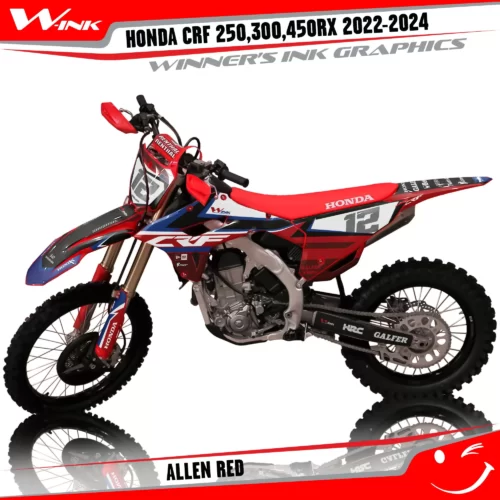 Honda-CRF-250-300-450-RX-2022-2024-graphics-kit-and-decals-Allen-Red