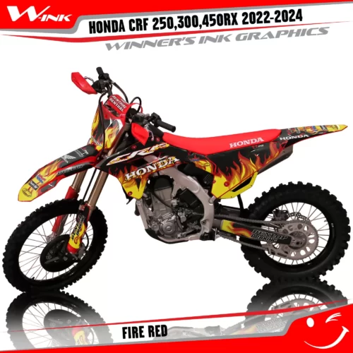 Honda-CRF-250-300-450-RX-2022-2024-graphics-kit-and-decals-Fire-Red