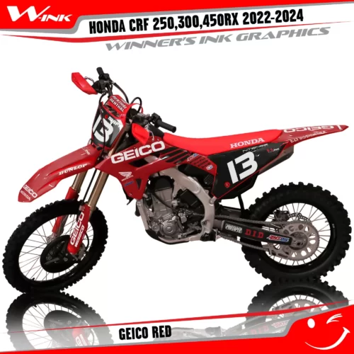 Honda-CRF-250-300-450-RX-2022-2024-graphics-kit-and-decals-Geico-Black-Red