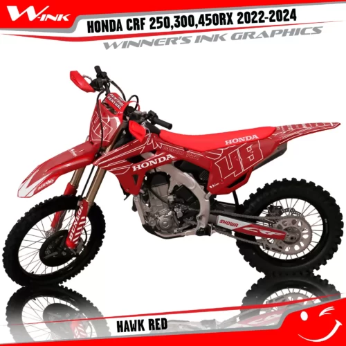 Honda-CRF-250-300-450-RX-2022-2024-graphics-kit-and-decals-Hawk-Full-Red