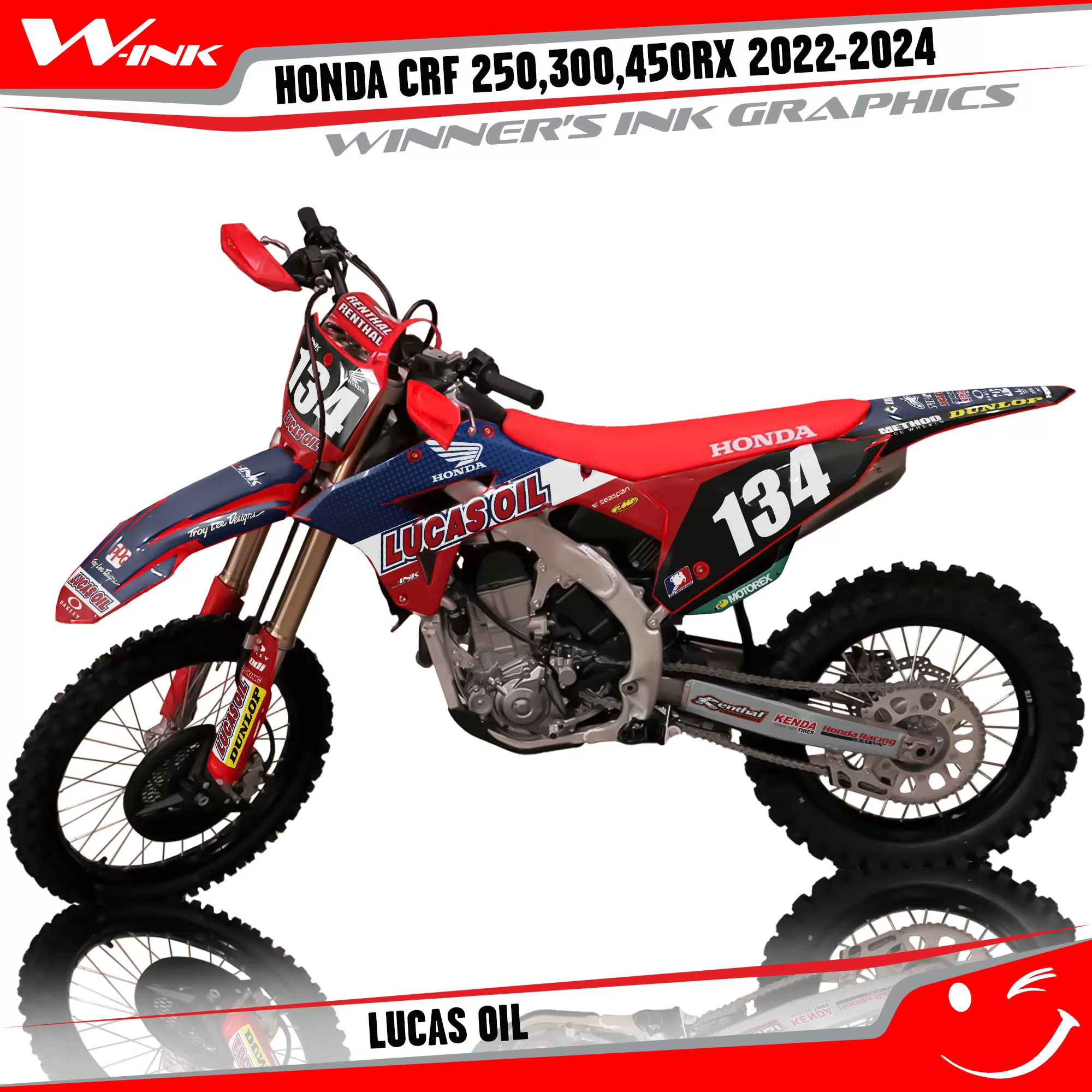 Decals kit Honda CRF 250,300,450 RX 2021-2024 Lucas Oil