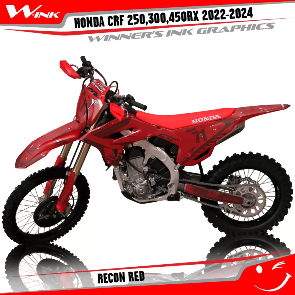 Honda-CRF-250-300-450-RX-2022-2024-graphics-kit-and-decals-Recon-Full-Red1