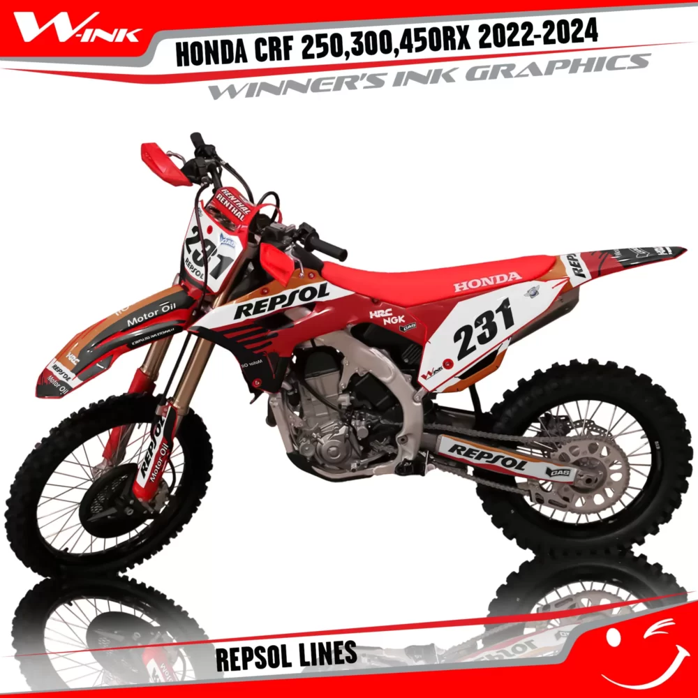 Honda-CRF-250-300-450-RX-2022-2024-graphics-kit-and-decals-Repsol-Lines