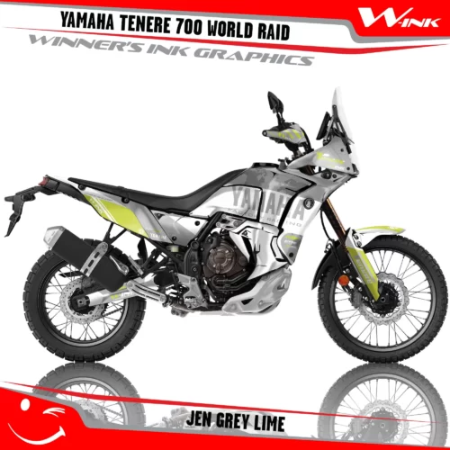 Yamaha-Tenere-700-2022-2023-2024-2025-World-Raid-graphics-kit-and-decals-with-desing-Jen-Grey-Lime