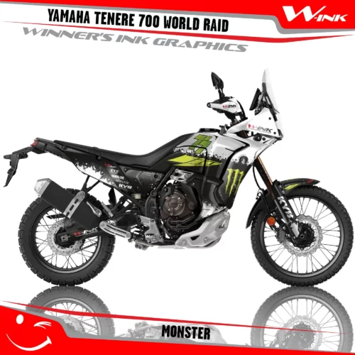 Yamaha-Tenere-700-2022-2023-2024-2025-World-Raid-graphics-kit-and-decals-with-desing-Monster