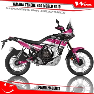 Yamaha-Tenere-700-2022-2023-2024-2025-World-Raid-graphics-kit-and-decals-with-desing-Piano-Black-Magenta