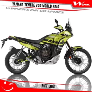 Yamaha-Tenere-700-2022-2023-2024-2025-World-Raid-graphics-kit-and-decals-with-desing-Rift-Black-Lime