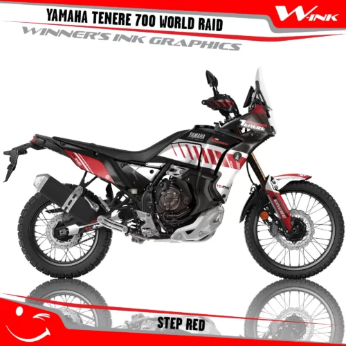 Yamaha-Tenere-700-2022-2023-2024-2025-World-Raid-graphics-kit-and-decals-with-desing-Step-Black-Red