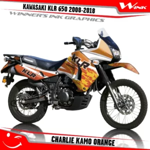 Kawasaki-KLR-650-2008-2009-2010-2011-2012-2013-2014-2015-2016-2017-2018-graphics-kit-and-decals-Charlie-Kamo-White-Orange