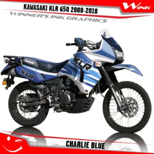Kawasaki-KLR-650-2008-2009-2010-2011-2012-2013-2014-2015-2016-2017-2018-graphics-kit-and-decals-Charlie-White-Blue