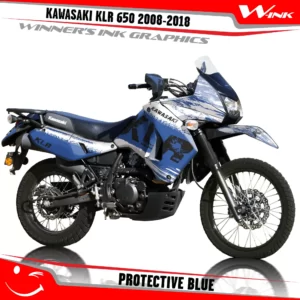 Kawasaki-KLR-650-2008-2009-2010-2011-2012-2013-2014-2015-2016-2017-2018-graphics-kit-and-decals-Protective-White-Blue