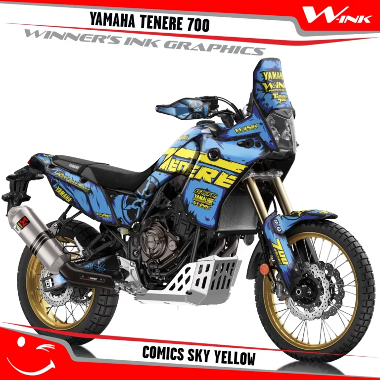 Yamaha-Tenere-700-2019-2020-2021-2022-2023-graphics-kit-and-decals-with-desing-Comics-Colorful-Sky-Yellow
