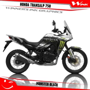 Honda-TRANSALP-750-2023-graphics-kit-and-decals-with-desing-Monster-Black