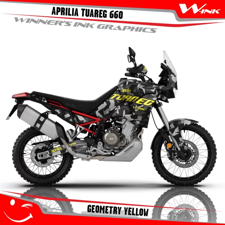 Aprilia-Tuareg-660-graphics-kit-and-decals-with-desing-Geometry-Yellow