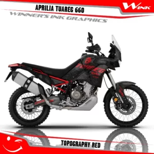 Aprilia-Tuareg-660-graphics-kit-and-decals-with-desing-Topography-Black-Red