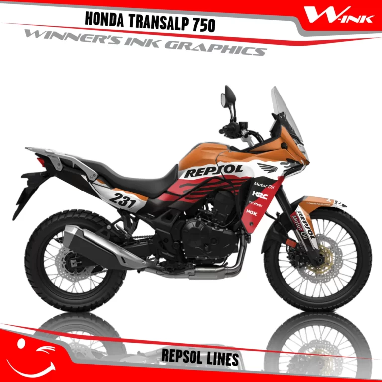 Honda-TRANSALP-750-2023-graphics-kit-and-decals-with-desing-Repsol-Lines