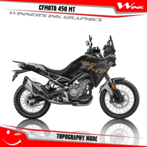 CFMoto-450-MT-2024-graphics-kit-and-decals-with-desing-Topography-Black-Nude