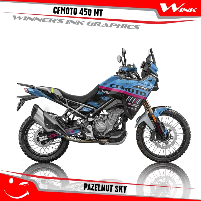 CFMoto-450-MT-graphics-kit-and-decals-with-desing-Pazelnut-Black-Sky